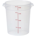 Cambro Translucent Round Food Storage Containers, 4 Qt, Pack Of 12 Containers