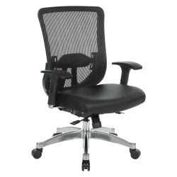 WorkPro 9500XL Series Big & Tall Ergonomic Mesh/Premium Fabric Mid-Back Chair, Black/Gray, BIFMA Compliant