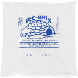 Ice-Brix Cold Packs, 12 oz, 6in x 5 3/4in x 1in, Box Of 24