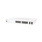 Fortinet FortiSwitch 124E-POE - Switch - managed - 24 x 10/100/1000 + 4 x Gigabit SFP + 12 x 10/100/1000 (PoE) - rack-mountable - PoE (185 W)