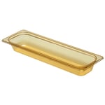 Cambro H-Pan High-Heat GN 1/2 Long Food Pans, 2-1/2inH x 6-3/8inW x 20-7/8inD, Amber, Pack Of 6 Pans