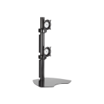 Chief Vertical Table Stand Dual Monitor Mount - TV Height Range 10-20in - Black - Stand - for dual flat panel - steel - black - desktop