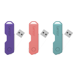 Lexar JumpDrive TwistTurn2 USB 2.0 Flash Drive, 64GB, Assorted Colors, LJDTT2-64GABOD20