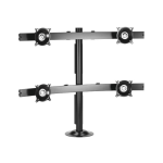 Chief Widescreen Quad Display Desk Mount - For Displays 10-30in - Black - Stand - for quad flat panel - steel - black - desktop