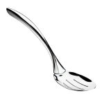 Hoffman Browne Slotted Serving Spoons, 10in, Brushed Steel, Pack Of 48 Spoons