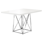 Monarch Specialties Elizabeth Dining Table, 31inH x 48inW x 36inD, White