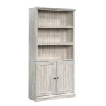 Sauder Select 70inH 5-Shelf Bookcase With Doors, White Plank