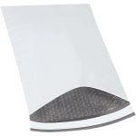 Partners Brand Bubble-Lined Poly Mailers, 10 1/2in x 16in, White, Box Of 100