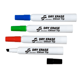 SKILCRAFT Premium Dry-Erase Markers, Chisel Tip, Set Of 4 (AbilityOne 7520-01-553-8142)