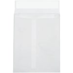 Tyvek Envelopes, 9in x 12in x 2in, End Opening, Plain White, Pack Of 100