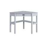 Linon Ari 29inW Home Office Corner Writing Desk, Gray