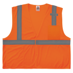 Ergodyne GloWear Mesh Hi-Vis Safety Vest, Large, Orange