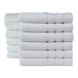 1888 Mills Naked Cotton/Tencel Modal Hand Towels, 16in x 32in, White, Pack Of 72 Towels