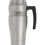 Stainless King Mug 16oz - DrinkLock Sealing Lid, Leak Proof Closure - Silver - Stainless Steel - Travel, Hot Drink, Beverage