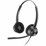 Poly EncorePro 320 with Quick Disconnect Binaural Headset TAA - Stereo - Quick Disconnect, USB Type A - Wired - On-ear, Over-the-head - Binaural - Supra-aural - 2.50 ft Cable - Noise Cancelling, Omni-directional Microphone - Noise Canceling - Black