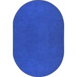 Joy Carpets Kids Essentials Oval Area Rug, Endurance, 6ft x 9ft, Royal Blue