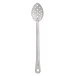 Hoffman Browne 15in Serving Spoons, Perforated, Silver, Pack Of 120 Spoons