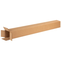 Partners Brand Tall Corrugated Boxes, 4in x 4in x 72in, Kraft, Pack Of 15