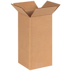 Partners Brand Tall Corrugated Boxes, 6in x 6in x 12in, Kraft, Pack Of 25