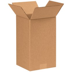 Partners Brand Tall Corrugated Boxes, 7in x 7in x 12in, Kraft, Pack Of 25