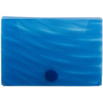 JAM Paper Plastic Business Card Case With Snap Closure, Blue Wave