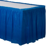 Amscan Plastic Table Skirts, Bright Royal Blue, 21' x 29in, Pack Of 2 Skirts