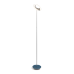 Koncept Royyo LED Floor Lamp, 45-1/2inH, Silver Body/Azure Felt Base Plate