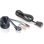 IOGEAR 6ft Dual View Dual-Link DVI, USB KVM Cable Kit with Audio (TAA Compliant)