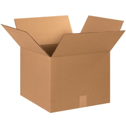 Partners Brand Corrugated Boxes, 15in x 15in x 12in, Kraft, Pack Of 25