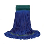 Ocedar Commercial MaxiPlus Microfiber Loop-End Mop Heads, Large, Blue, Case Of 12 Mop Heads