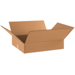 Partners Brand Flat Corrugated Boxes, 18in x 14in x 4in, Kraft, Pack Of 25