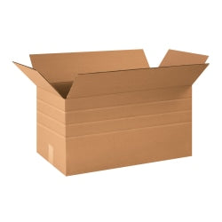 Partners Brand Multi-Depth Corrugated Boxes, 24in x 12in x 12in, Scored 10in, 8in, 6in, Kraft, Pack Of 25