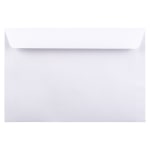 JAM Paper Booklet Envelopes, 6in x 9in, Gummed Seal, White, Pack Of 50 Envelopes