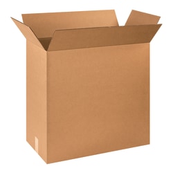 Partners Brand Corrugated Boxes, 24in x 12in x 24in, Kraft, Pack Of 10