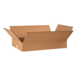 Partners Brand Flat Corrugated Boxes, 24in x 14in x 4in, Kraft, Pack Of 25