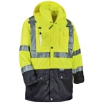 Ergodyne GloWear 8386 Type R Class 3 High-Visibility Outer Shell Jacket, 2X, Lime