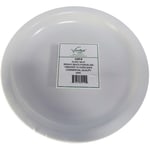 Hoffman Vertex China Catalina Collection Narrow Rim Plates, 9in, Bright White, Case Of 24 Plates