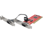 Tripp Lite 2-Port DB9 RS232 PCI Serial Adapter Card Low Profile 16550 UART - Low-profile Plug-in Card - PCI - PC, Linux - 2 x Number of Serial Ports External