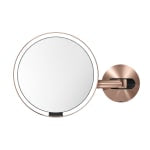 simplehuman Wall Mount Sensor Mirror, 9-1/8inH x 13-13/16inW x 3-1/8inD, Rose Gold, Wall Mount