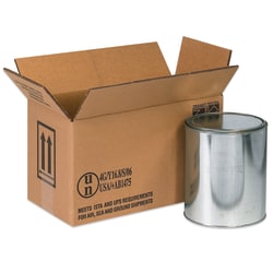 Partners Brand Brand Hazardous Materials Corrugated Cartons, 2 1-Gallon, 14 1/8in x 6 7/8in x 7 7/8in, Pack Of 20