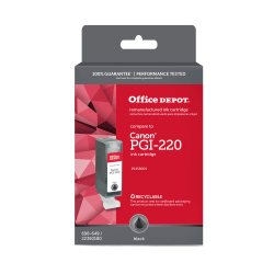 Office Depot Brand Remanufactured Black Ink Cartridge Replacement For Canon PGI-220