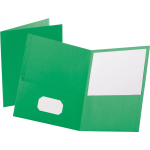 Oxford Twin-Pocket Portfolios, 8 1/2in x 11in, Green, Pack Of 25