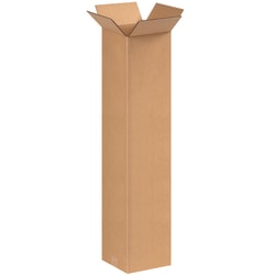 Partners Brand Tall Corrugated Boxes, 8in x 8in x 36in, Kraft, Pack Of 25