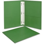 Oxford Twin-Pocket Folders With Fasteners, Letter Size (8 1/2in x 11in), Light Green, Pack Of 2