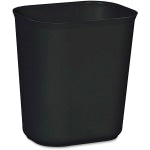 Rubbermaid Fire-Resistant Wastebasket, 3.5 Gallons, 12 1/4in x 11 1/8in x 8 1/4in, Black