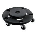 Rubbermaid Brute Twist-On/Off Round Dolly, Black