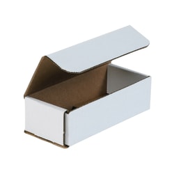 Partners Brand White Corrugated Mailers, 7in x 3in x 2in, Pack Of 50