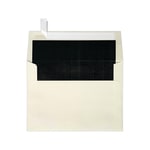 LUX Invitation Envelopes, A7, Peel & Stick Closure, Black/Natural, Pack Of 50