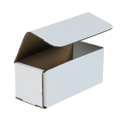 Partners Brand White Corrugated Mailers, 7in x 3in x 3in, Pack Of 50