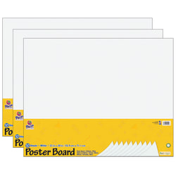 Pacon 80% Recycled Single-Walled Tri-Fold Presentation Boards, 48in x 36in, Assorted Colors, Carton Of 24